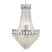 Louis Phillipe 11Lt Crystal Centre Ceiling Light - Chrome & Clear Finish