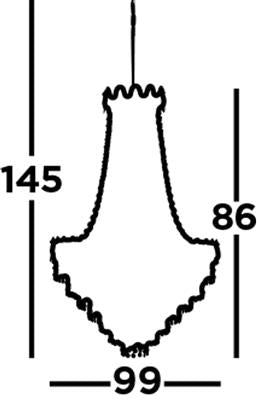 Louis Phillipe 11Lt Crystal Centre Ceiling Light - Chrome & Clear Finish