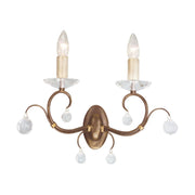 Lunetta 2Lt Wall Light - Bronze Patina Finish