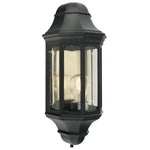 Malaga 1 Light Large/Small Wall Lantern - Black/White Finish - Cusack Lighting