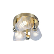 Magnalux | Gatsby 3 Light Bathroom Ceiling Light  - Satin Brass,IP44