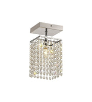 Bathroom Ceiling Light, 1 x G9 - Polished Chrome & Crystal Finish IP44