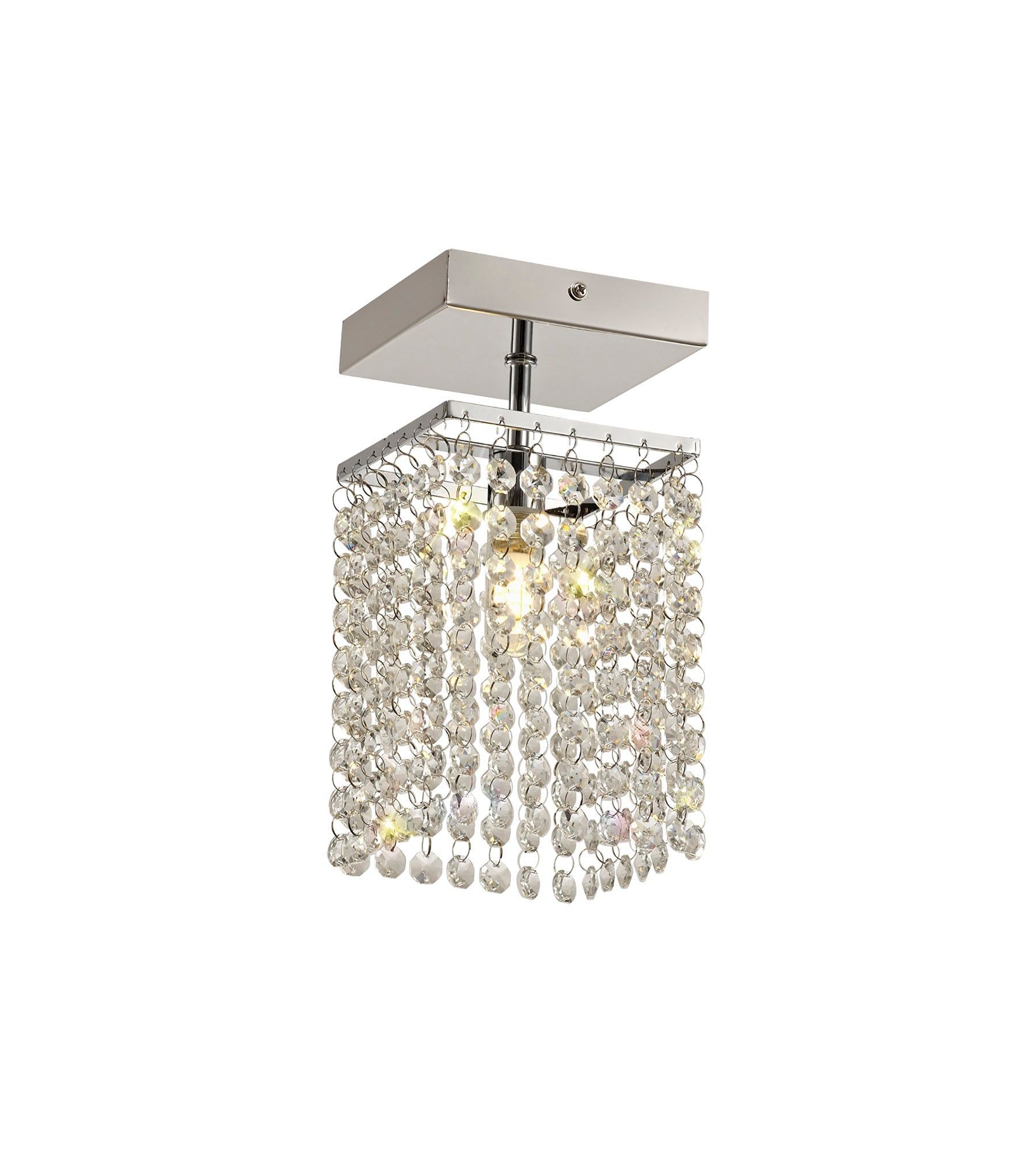 Bathroom Ceiling Light, 1 x G9 - Polished Chrome & Crystal Finish IP44