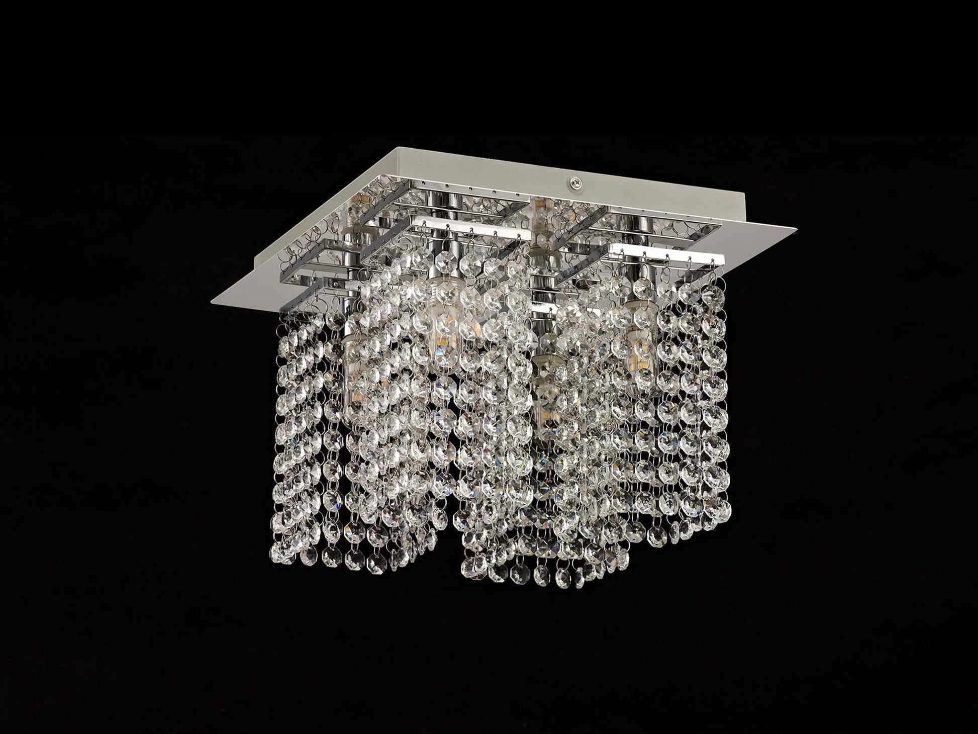 Thaerai Bathroom Ceiling Light, 1 x G9 - Polished Chrome & Crystal Finish IP44