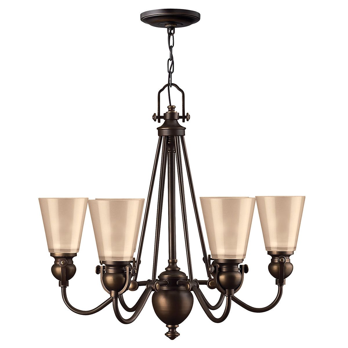 Mayflower 6Lt Centre Ceiling Light - Olde Bronze Finish
