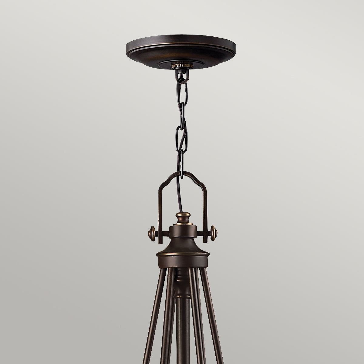 Mayflower 6Lt Centre Ceiling Light - Olde Bronze Finish