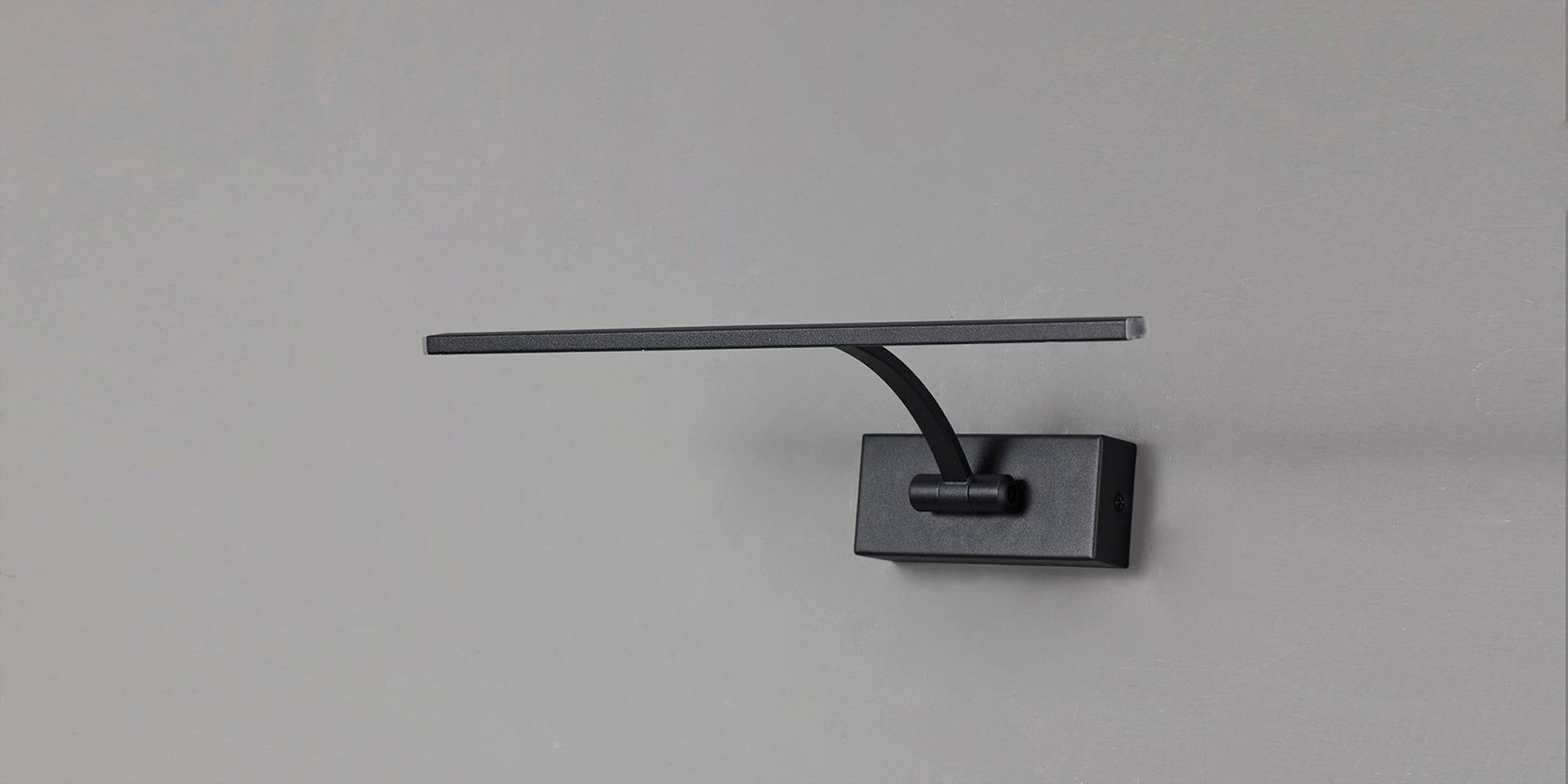 Mia Small 1 Arm Wall Lamp/Picture Light, 1 x 6W LED, 3000K, 470lm, Sand Black, 3yrs Warranty