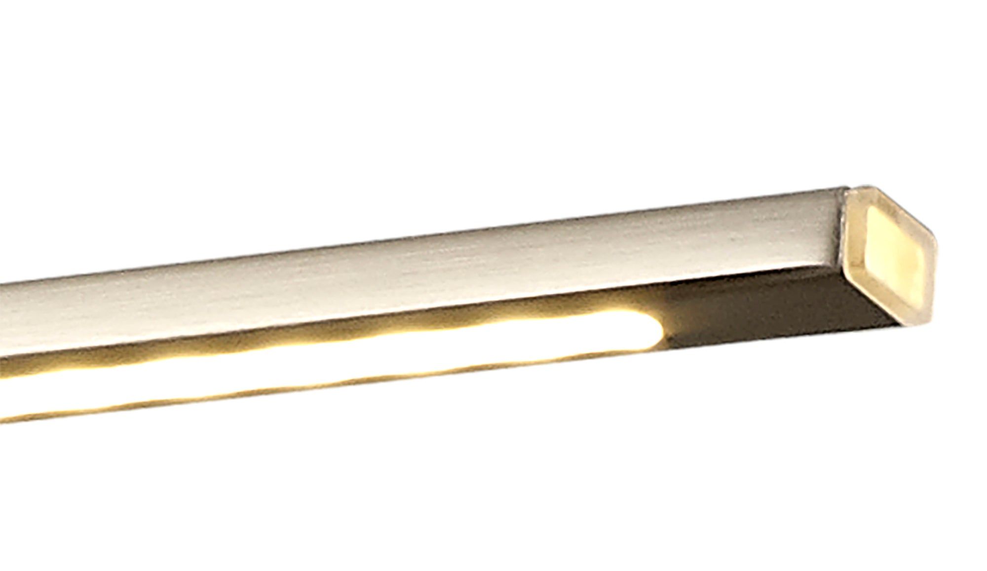 Mia Small 2 Arm Wall Lamp/Picture Light, 1 x 14W LED, 3000K, 1070lm, Satin Nickel, 3yrs Warranty