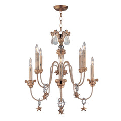Mignon 8L Chandelier Ceiling Light - Gold and Silver Finish