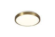 Toerbi Ceiling, 1 x 12W LED, 4000K, 565lm, IP44, Satin Nickel/White, Soft Bronze/White 3yrs Warranty