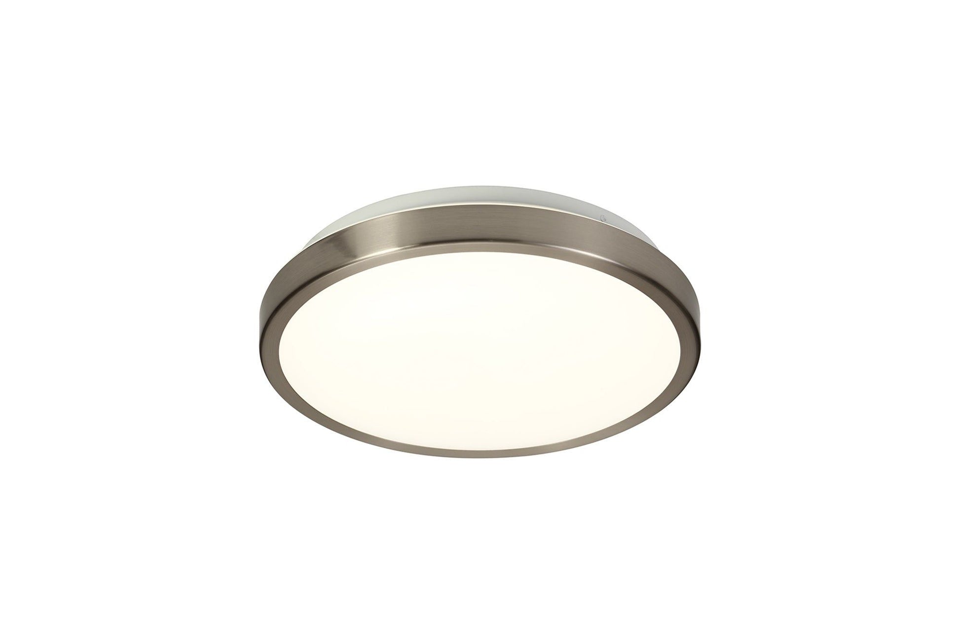 Toerbi Ceiling, 1 x 12W LED, 4000K, 565lm, IP44, Satin Nickel/White, Soft Bronze/White 3yrs Warranty