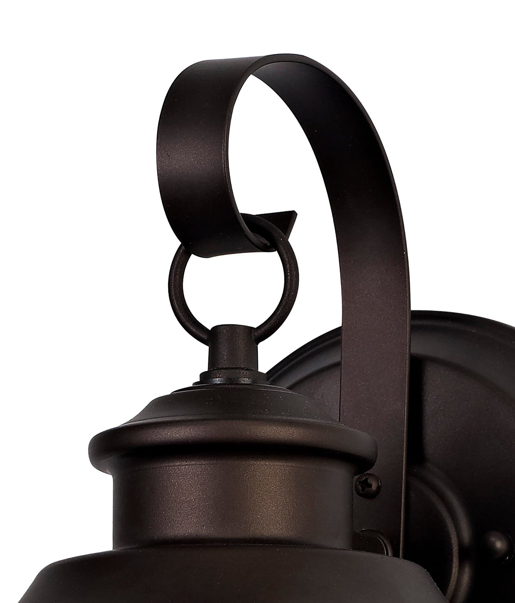 Plex Small Wall Lamp, 1 x E27, Antique Bronze/Clear Ripple Glass, IP54, 2yrs Warranty