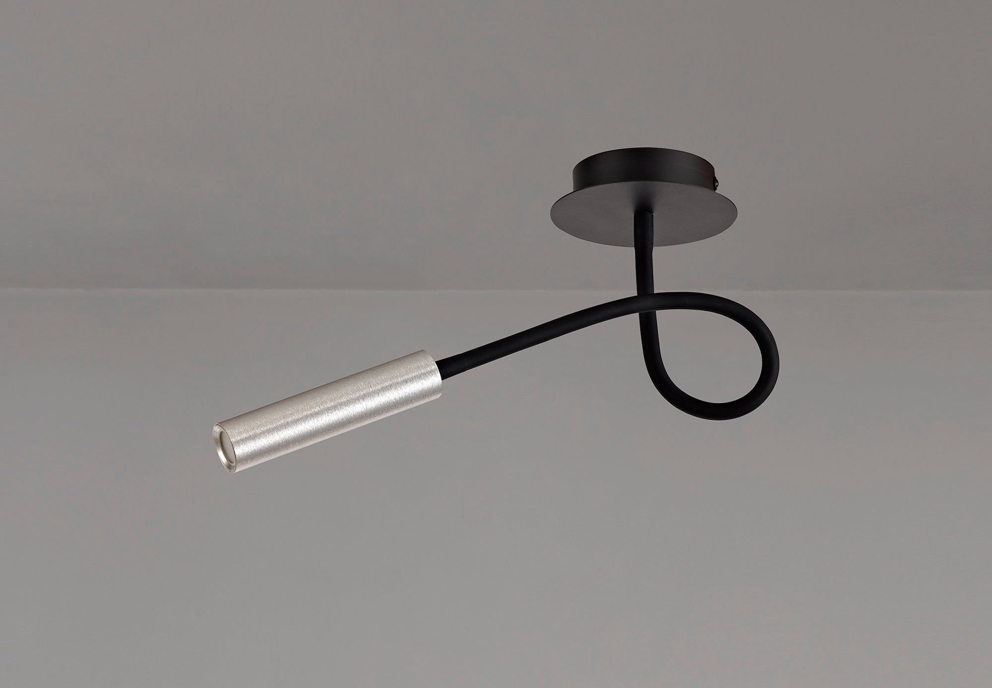 Aibeo Pendant Ceiling Light, 1 Light Adjustable Arm, 5W LED, 3000K, 310lm, Black & Aluminium, 3yrs Warranty IP20