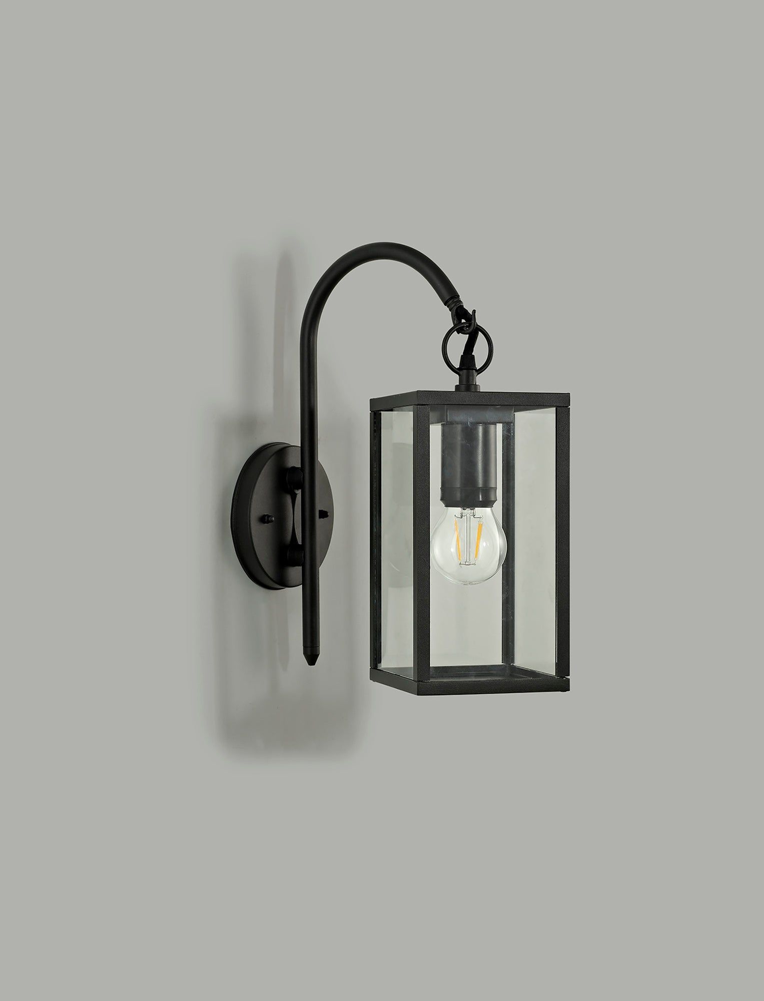 Privins Downward Wall Lamp, 1 x E27, IP54, Graphite Black, 2yrs Warranty