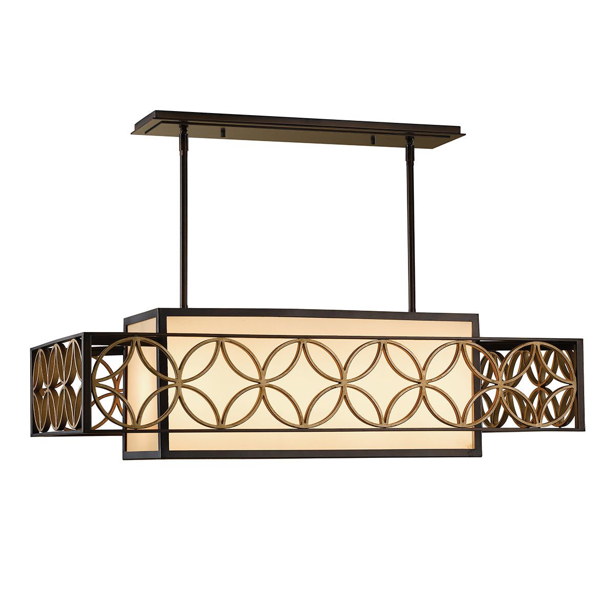Remy 4L Centre Ceiling Light - Heritage Bronze/Parissiene Gold Finish