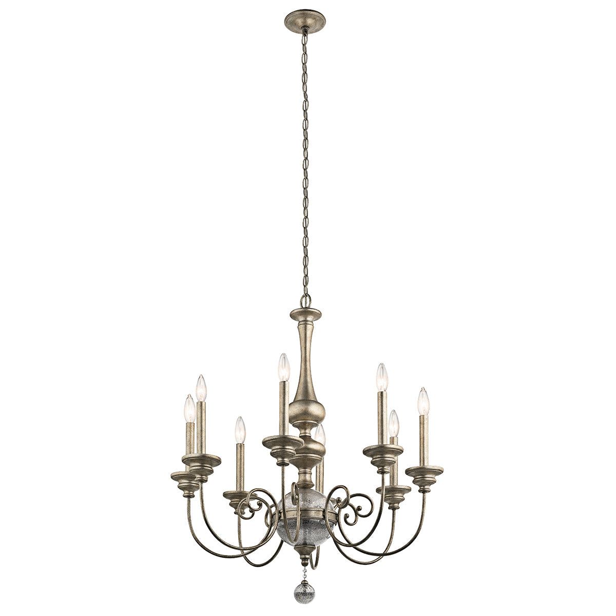 Rosalie 8L Centre Ceiling Light - Sterling Gold Finish