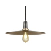 Sleek Flat Pendant - 15 Inch - Brass - Cusack Lighting