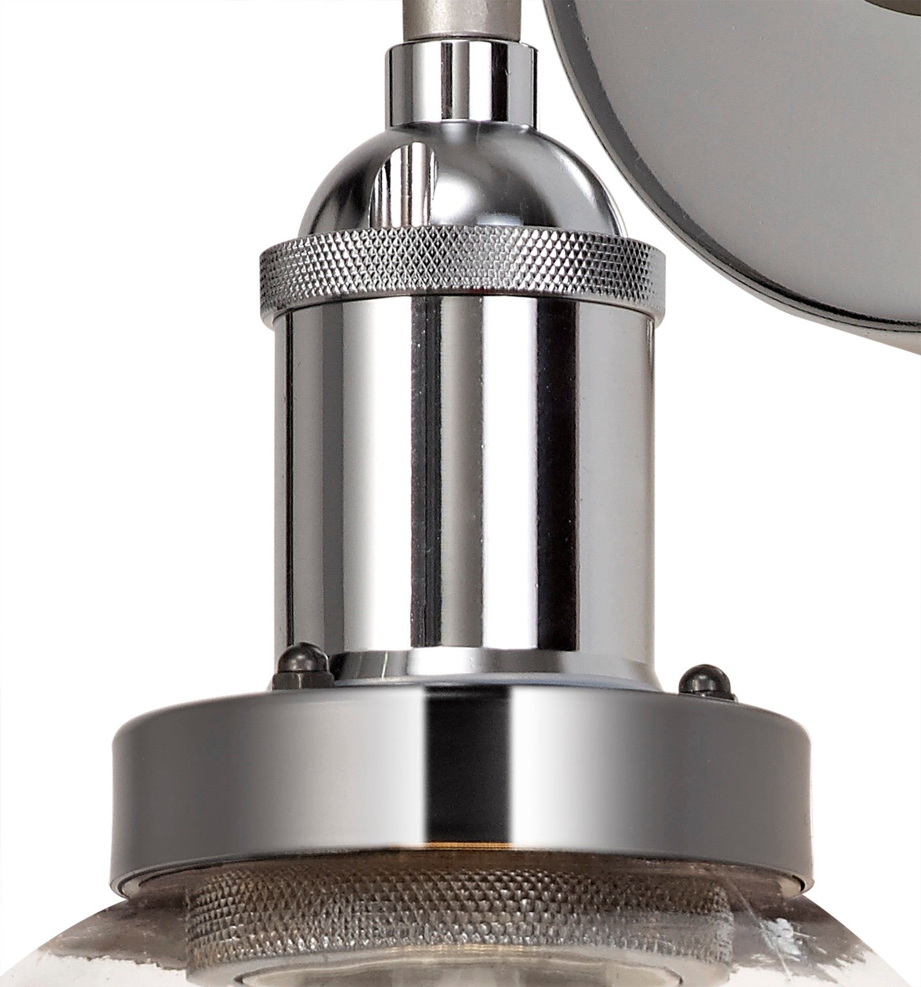 Soiree Wall Lamp 1 Light E27 IP65 Exterior Titanium Silver/Polished Chrome