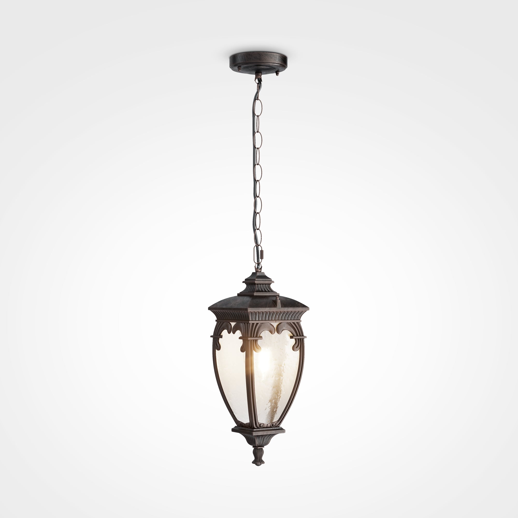 Fleur 1lt Pendant - Gold / Antique Bronze
