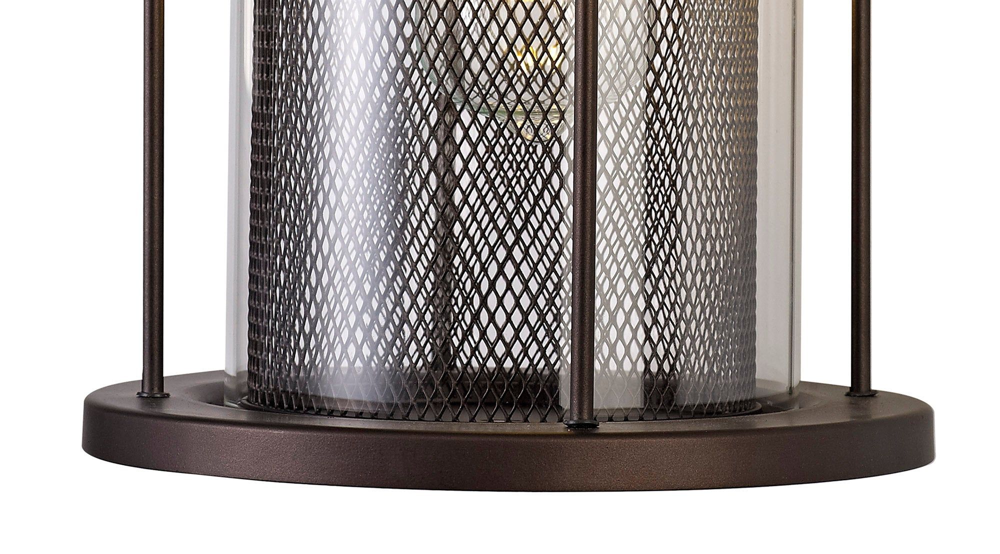 Turbo Extra Large/Large/Small Wall Lamp, Antique Bronze/Clear Glass, IP54, 2yrs Warranty