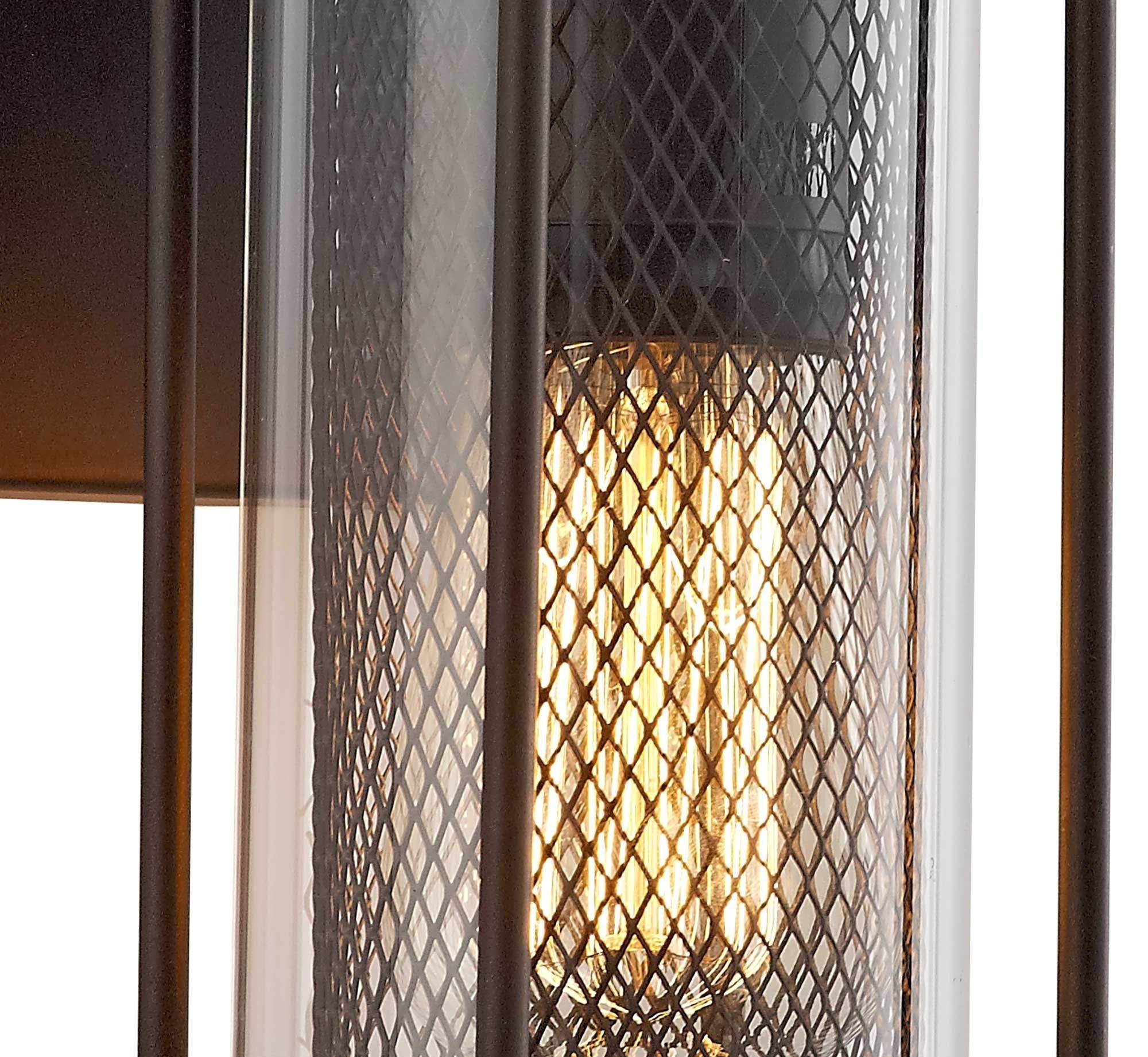 Turbo Extra Large/Large/Small Wall Lamp, Antique Bronze/Clear Glass, IP54, 2yrs Warranty