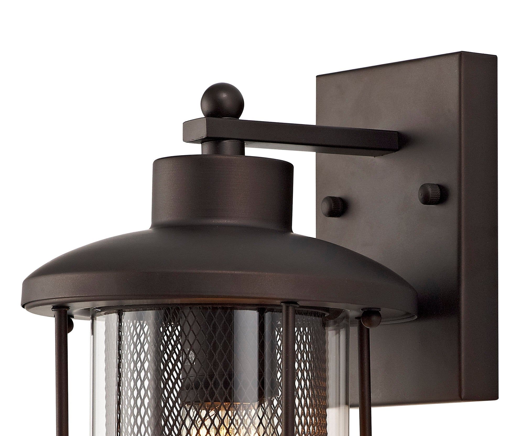 Turbo Extra Large/Large/Small Wall Lamp, Antique Bronze/Clear Glass, IP54, 2yrs Warranty