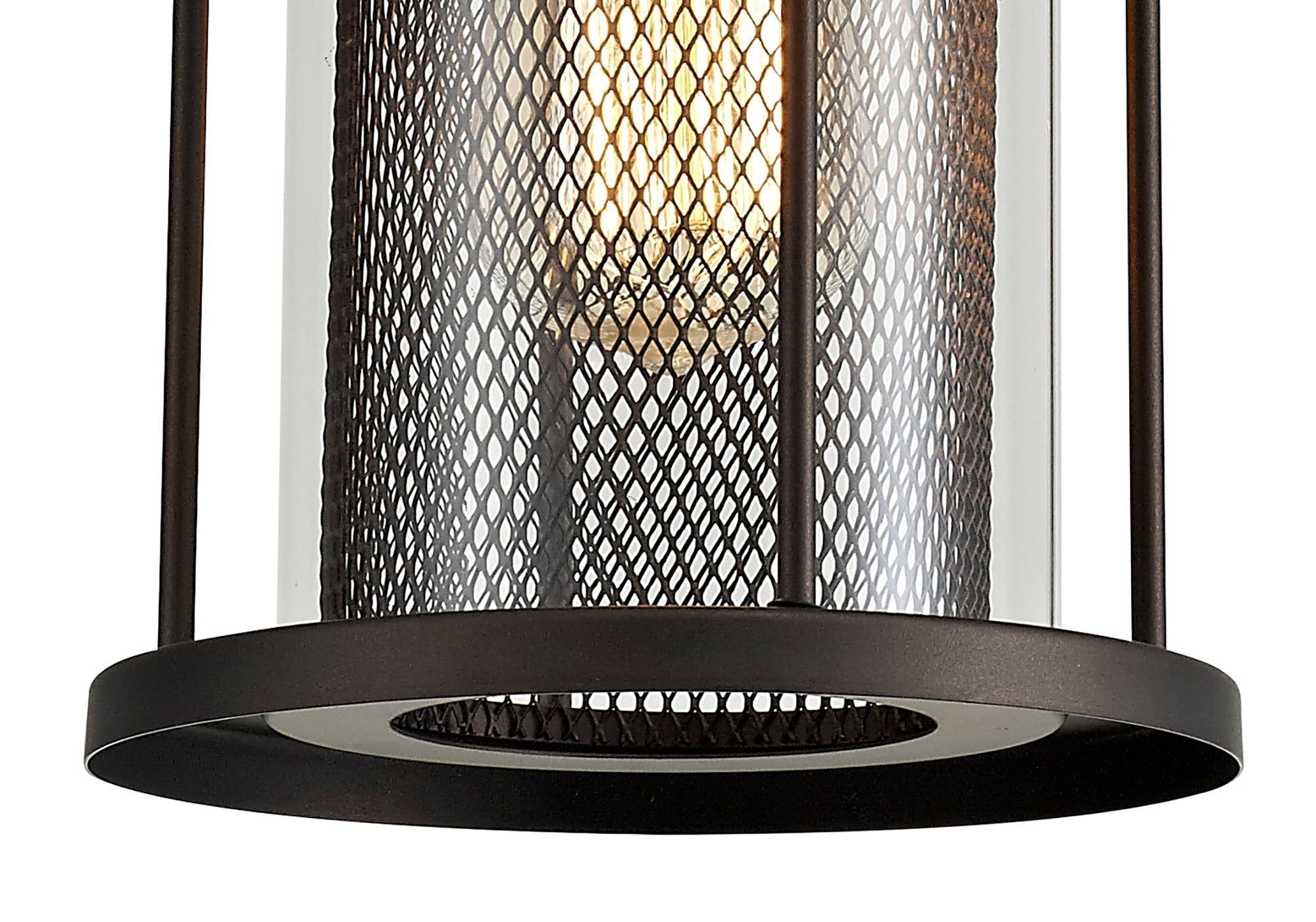 Turbo Pendant, Antique Bronze/Clear Glass, IP54, 2yrs Warranty