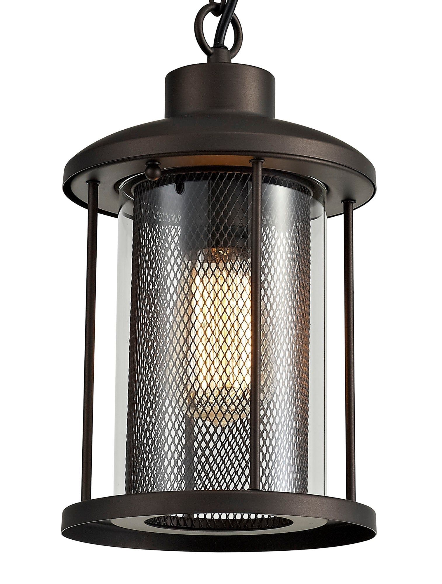 Turbo Pendant, Antique Bronze/Clear Glass, IP54, 2yrs Warranty