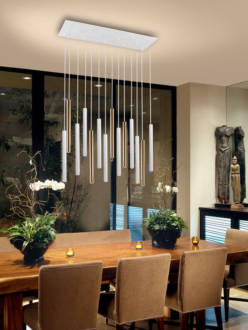 Varas Cluster Light ,14 L., Gold/White, Chrome/White. Gold/Black-Finish