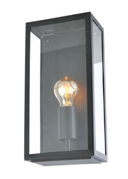 Minerva Box Lantern in Silver/Anthracite Finish
