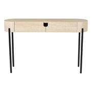 Ioana Console Table Travertine Effect and Matt Black