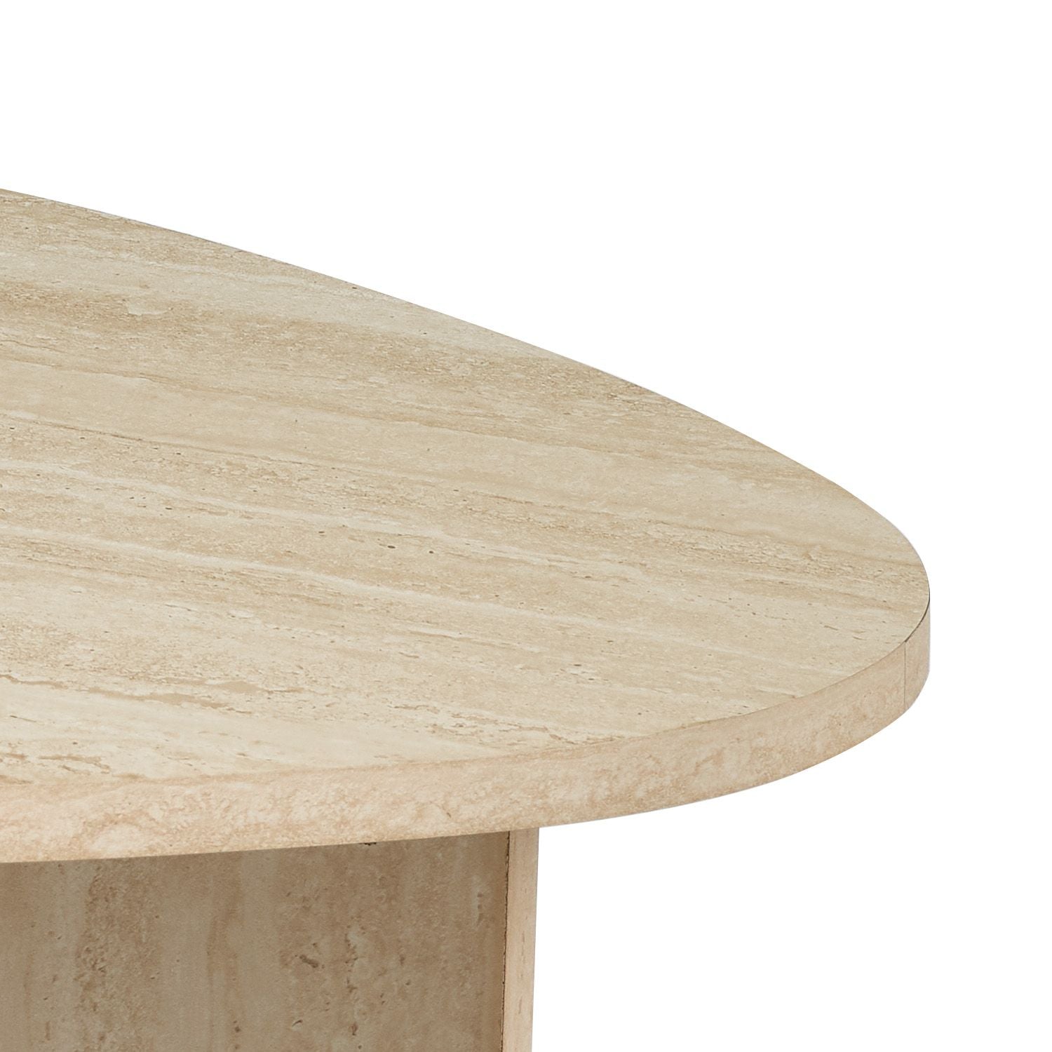Isidro Side Table- Brown Stone Travertine Effect