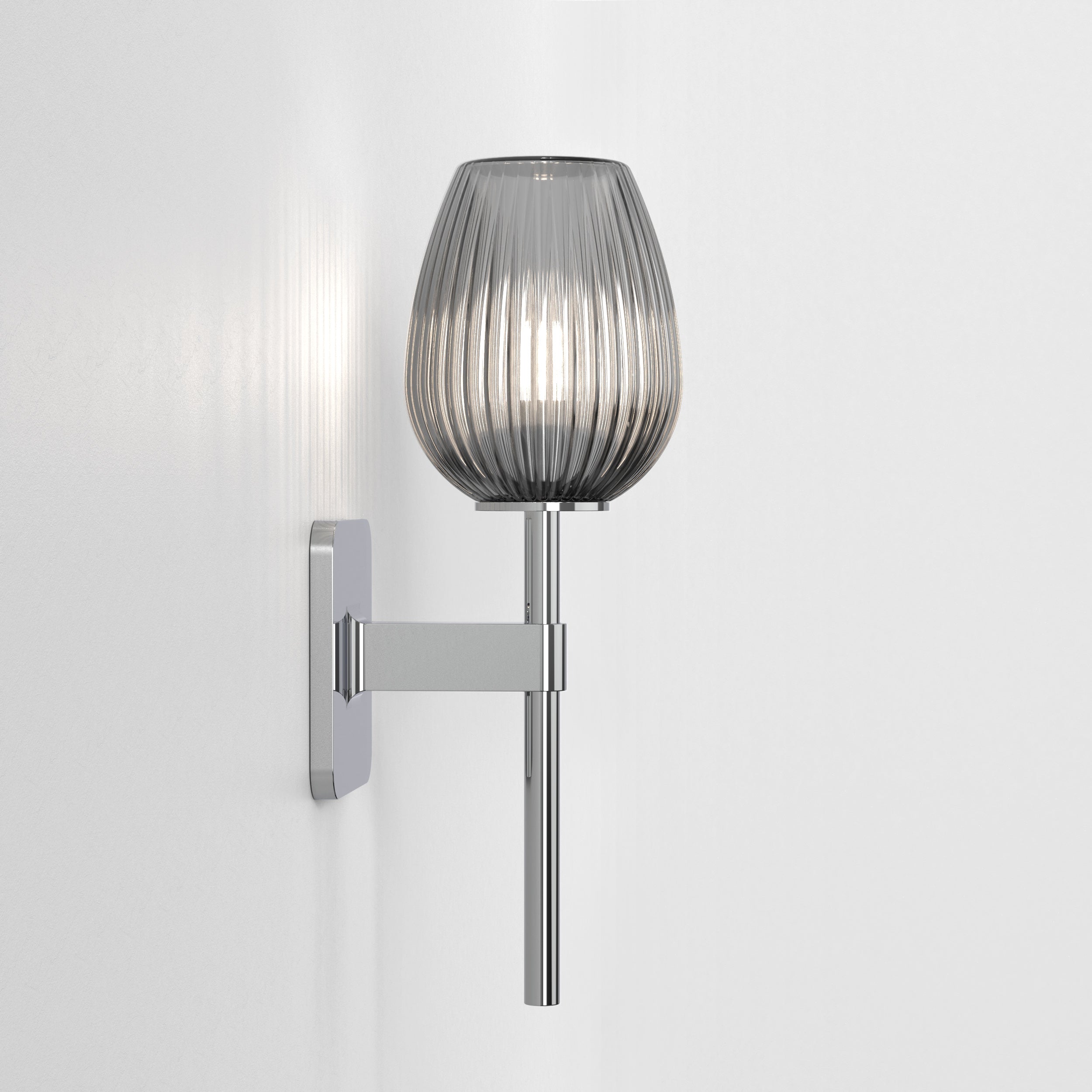 Tacoma Tulip Ribbed Glass