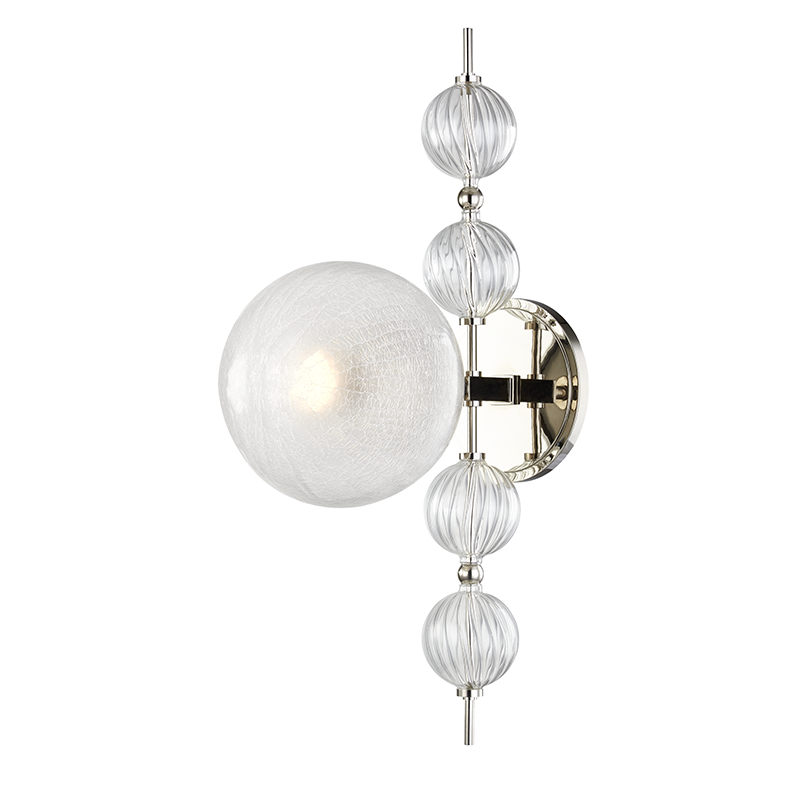 Calypso 1Lt Wall Sconce - Polished Nickel