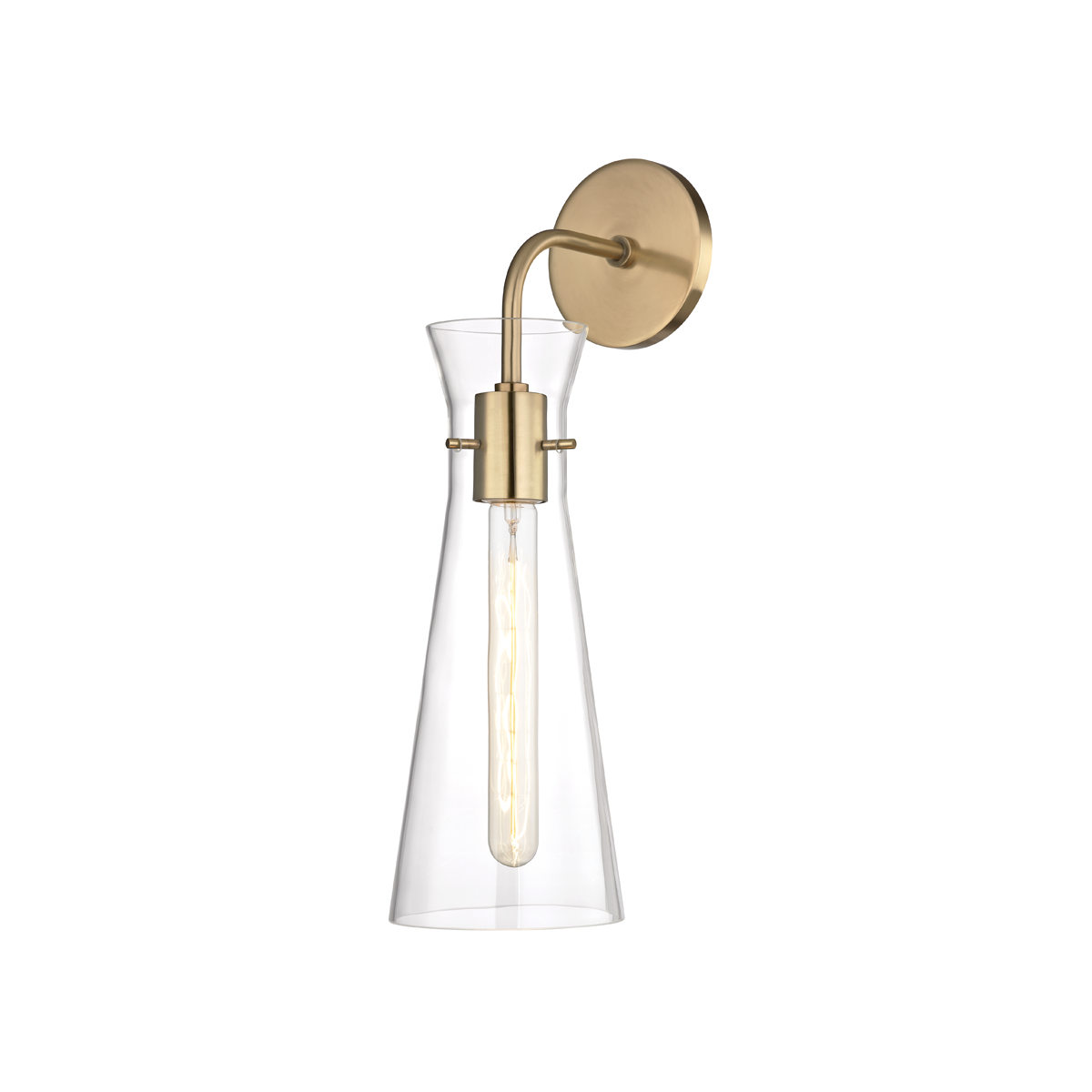 Anya 1Lt Wall Sconce - Brass/Nickel