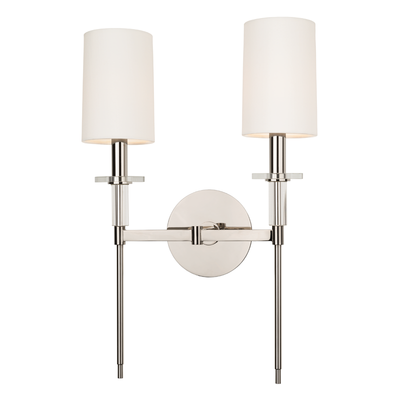 Amherst 2Lt Wall Sconce - Brass/Nickel