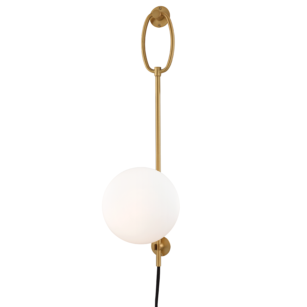 Gina 1Lt Plug-in Wall Light - Brass/Bronze