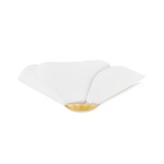 Madeline LED Flush Mount - Brass & Linen