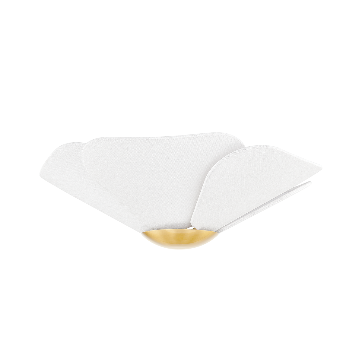 Madeline LED Flush Mount - Brass & Linen