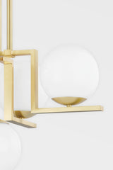Tanner 4Lt Semi Flush Mount - Aged Brass