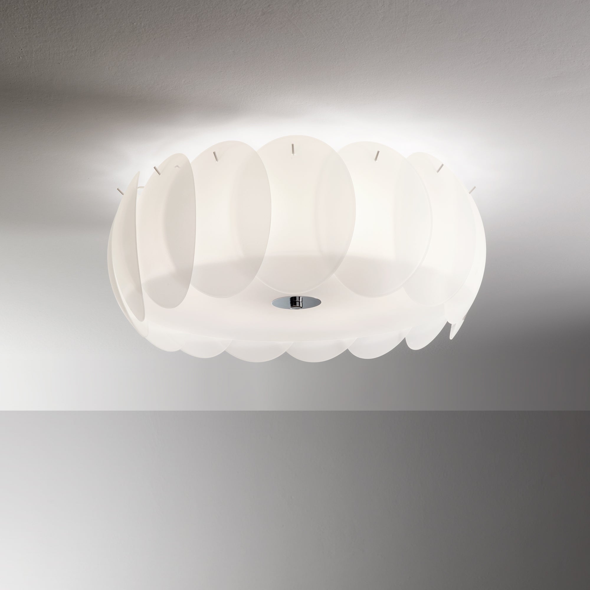 Ovalino Flush Light Fitting - White Finish