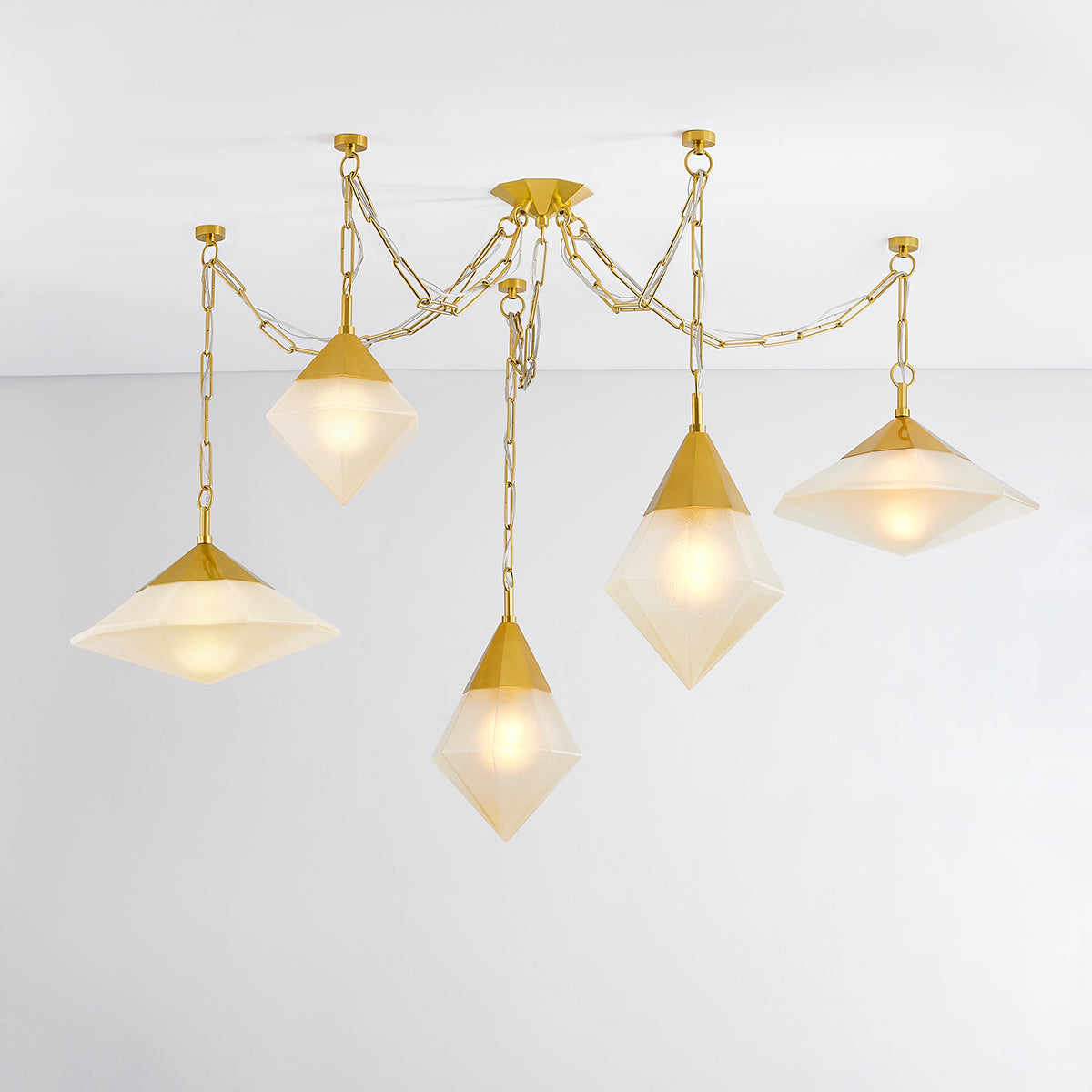 Angelique 3/5Lt Cluster - Vintage Brass