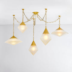 Angelique 3/5Lt Cluster - Vintage Brass
