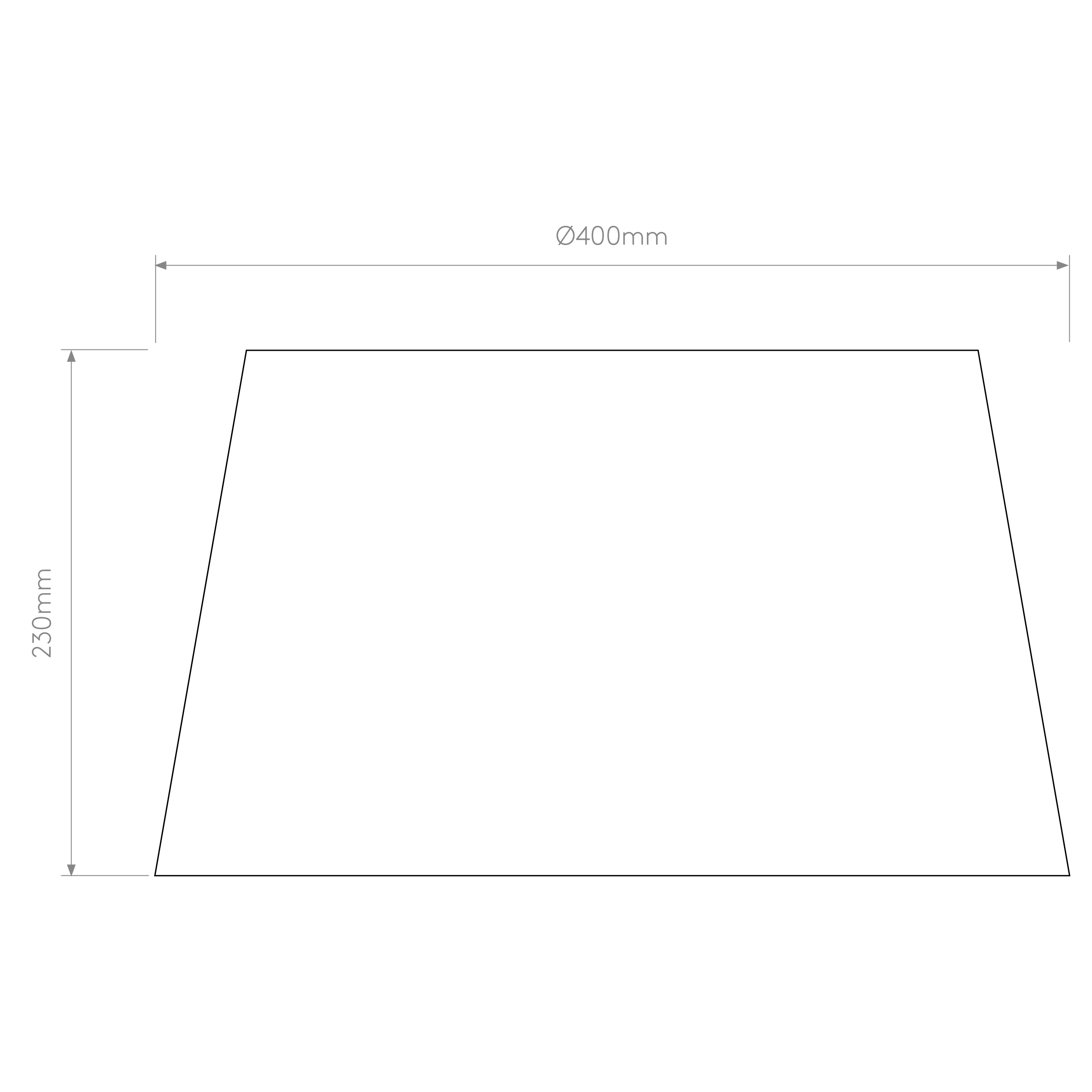 Tapered Round 400 Pleated Shade