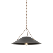 Arcane 1Lt Small/Large Pendant - Brass & Graphite
