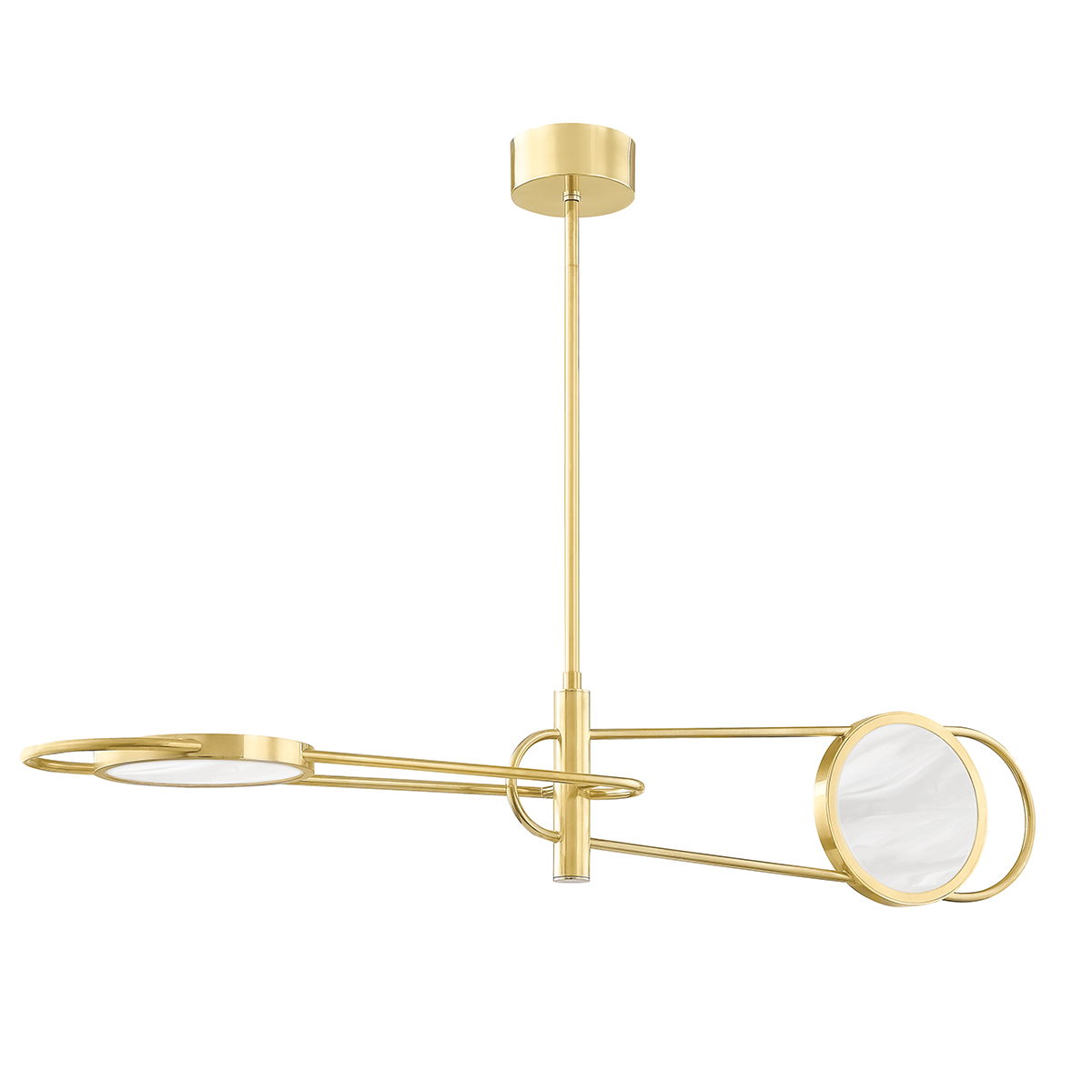 Jervis 2/3Lt LED Pendant - Brass & Alabaster