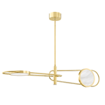 Jervis 2/3Lt LED Pendant - Brass & Alabaster
