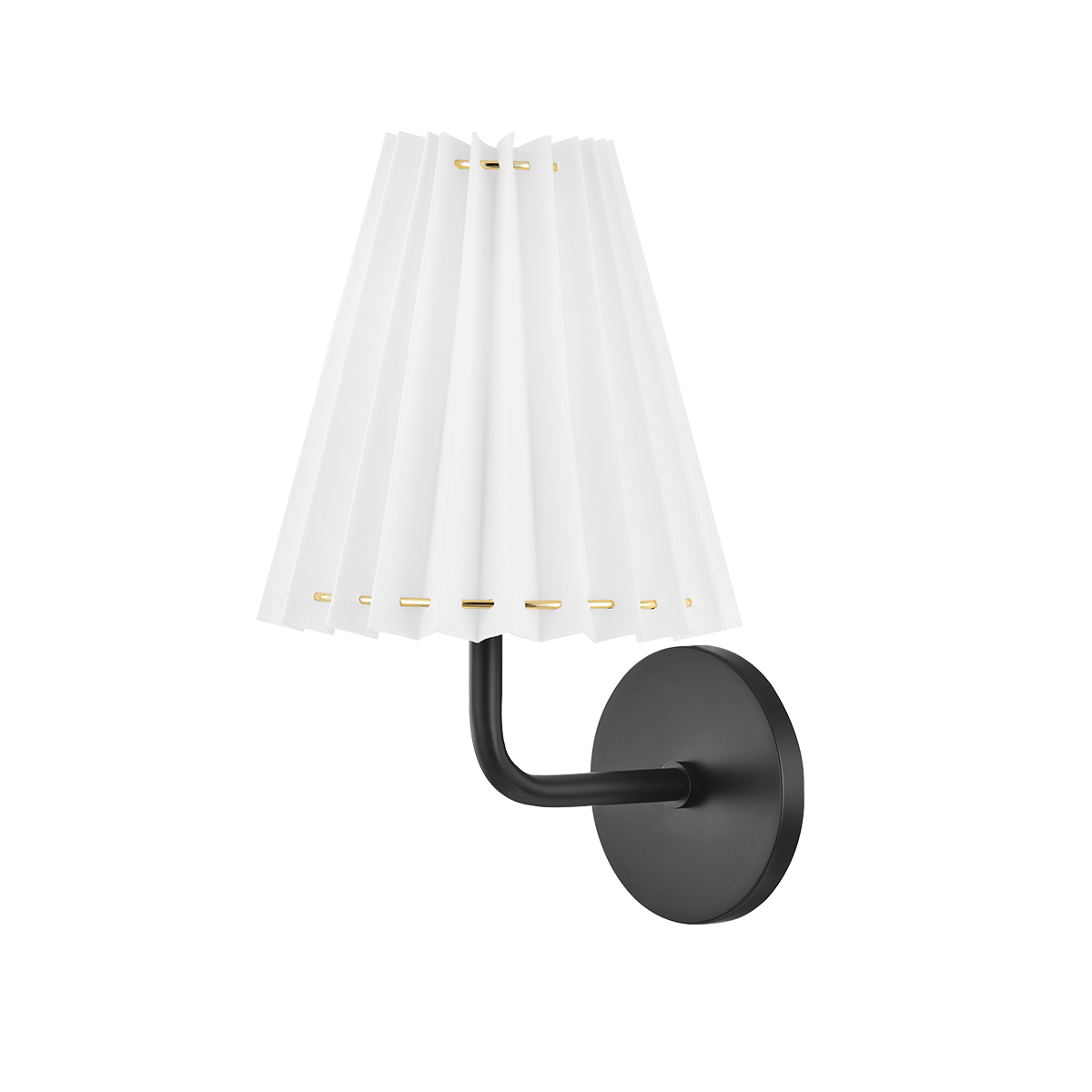 Demi 1Lt Short Wall Sconce -  Aged Brass/Black