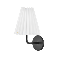Demi 1Lt Short Wall Sconce -  Aged Brass/Black
