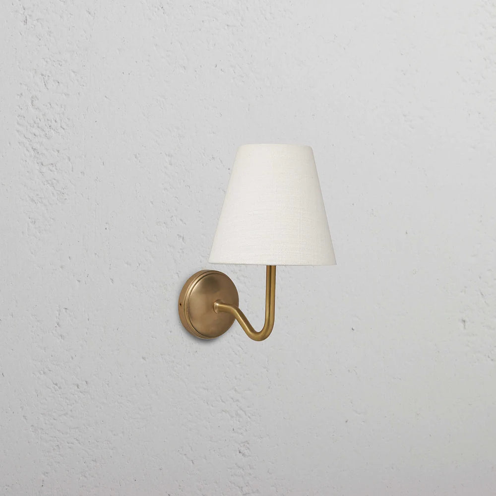 Malvern Wall Light- Brass and White Alabaster Finish